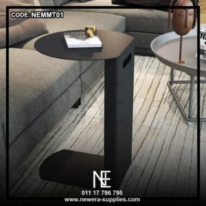 Modern C-Table Side Table - Sleek Black Design for Home and Office