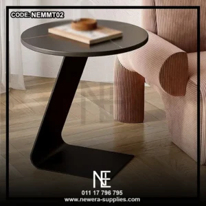Round Side Table with Z-Base