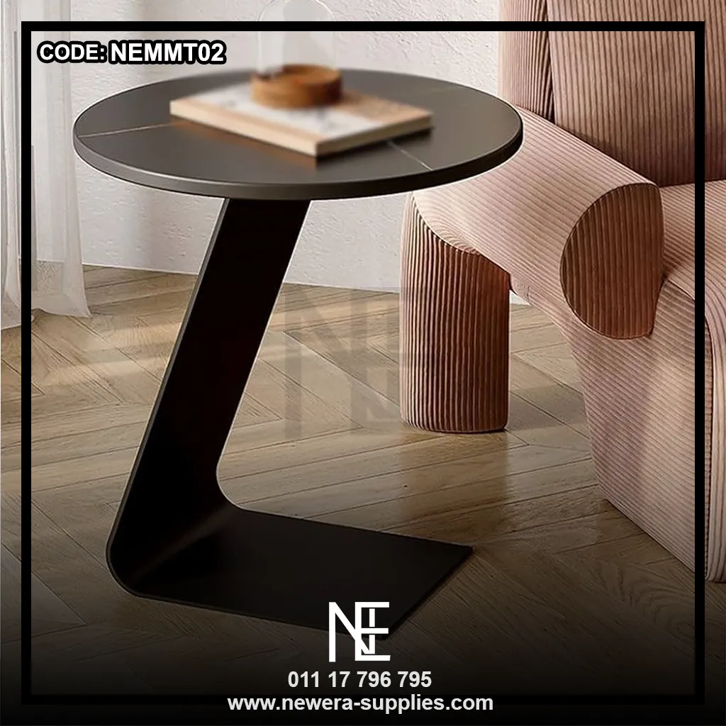 Round Side Table with Z-Base