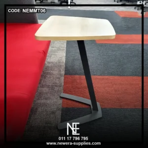 Modern Side Table with Metal Base